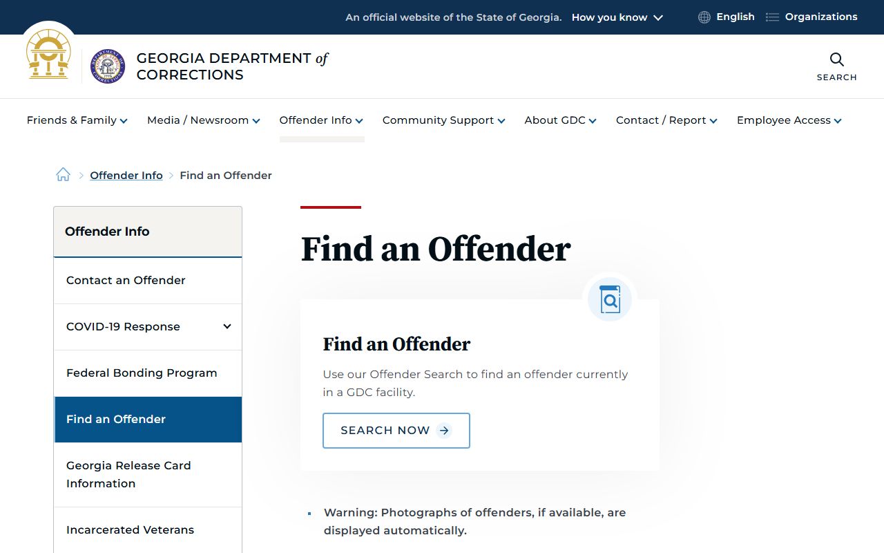White County Jail records GDC find offender fallback